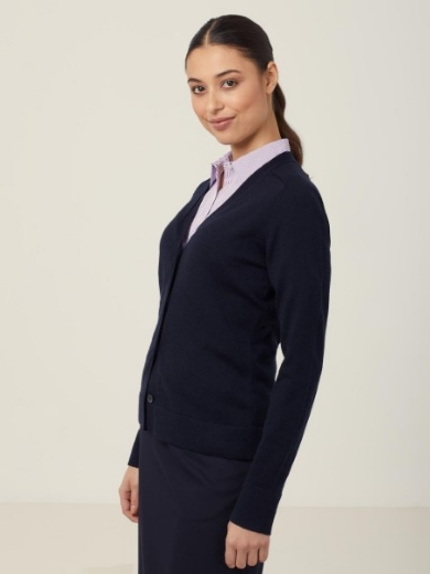 Picture of NNT Ladies Pure Wool V-Neck Button Up Cardigan